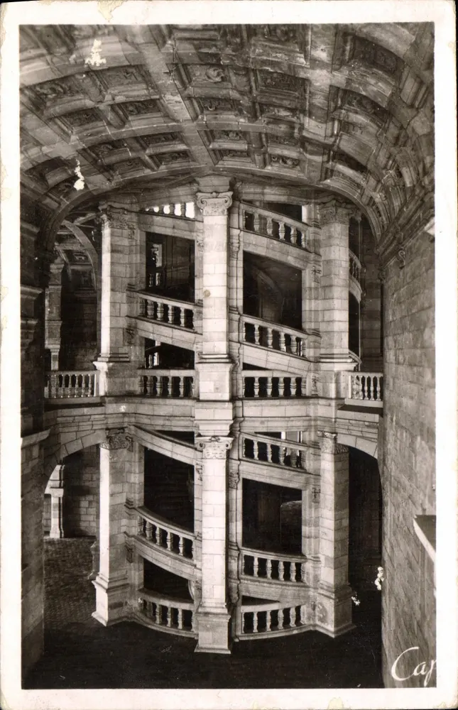 Schloss Chambord — Der Große Treppenaufgang — Verlag C.A.P. — Nr. 13 - Vorderseite