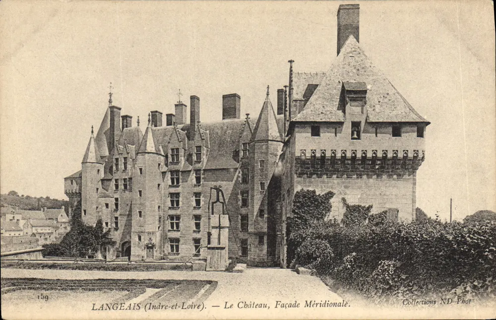 LANGEAIS (Indre-et-Loire) — Das Schloss, Südseite — Collections ND Phot, n°159 - Vorderseite