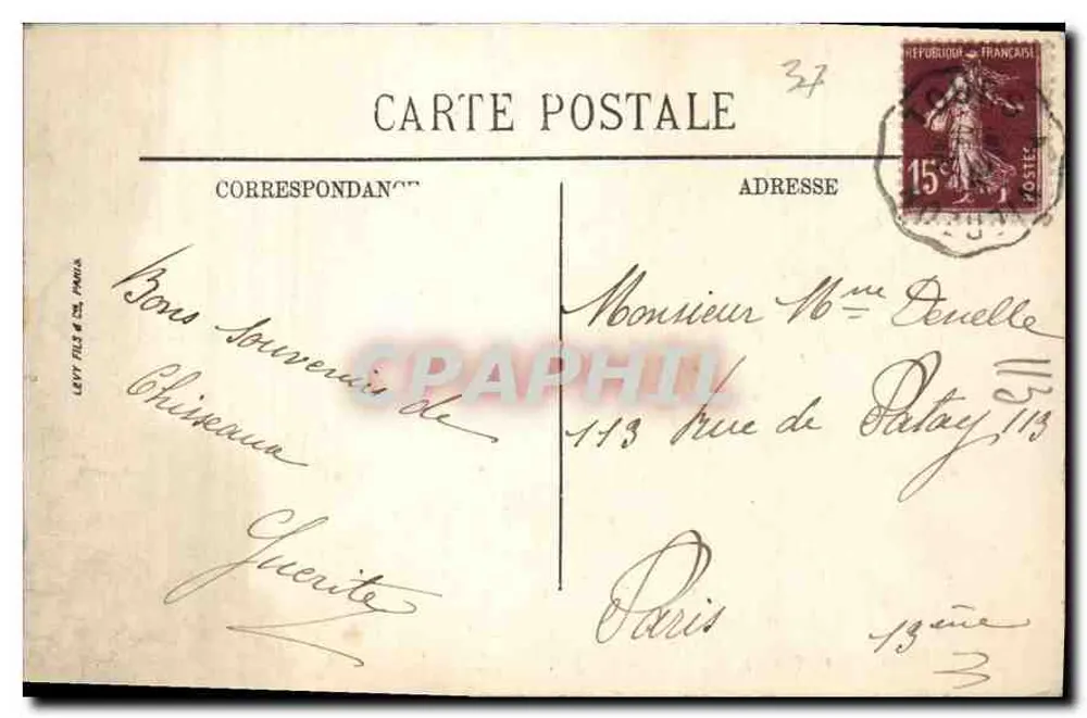 Chenonceaux — O Castelo — Os Jardins — LL. - Verso