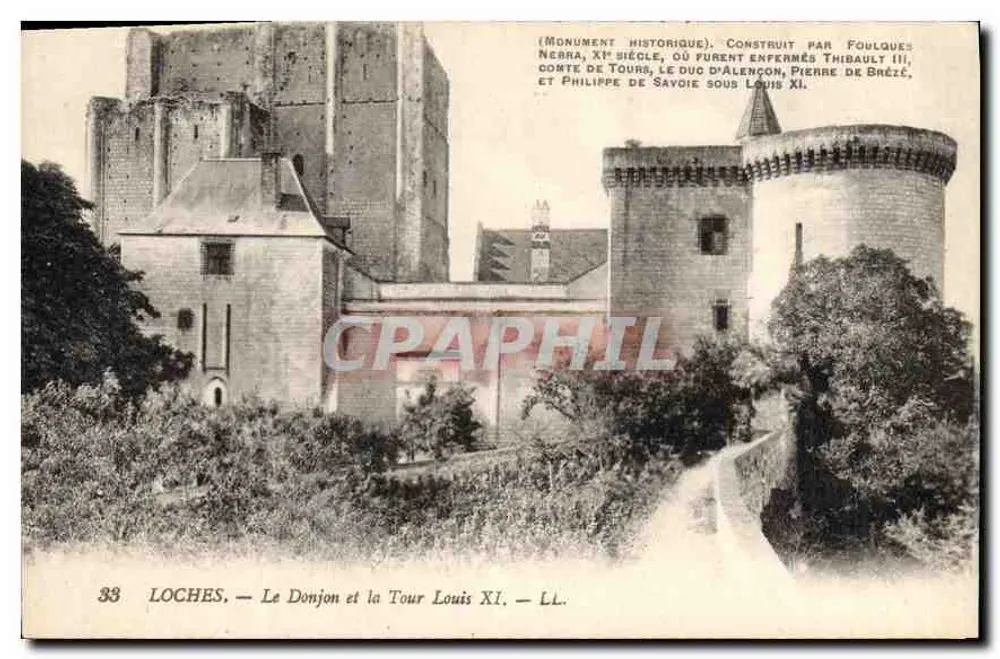 Loches — Der Bergfried und Turm von Louis XI — LL. N°33 - Vorderseite