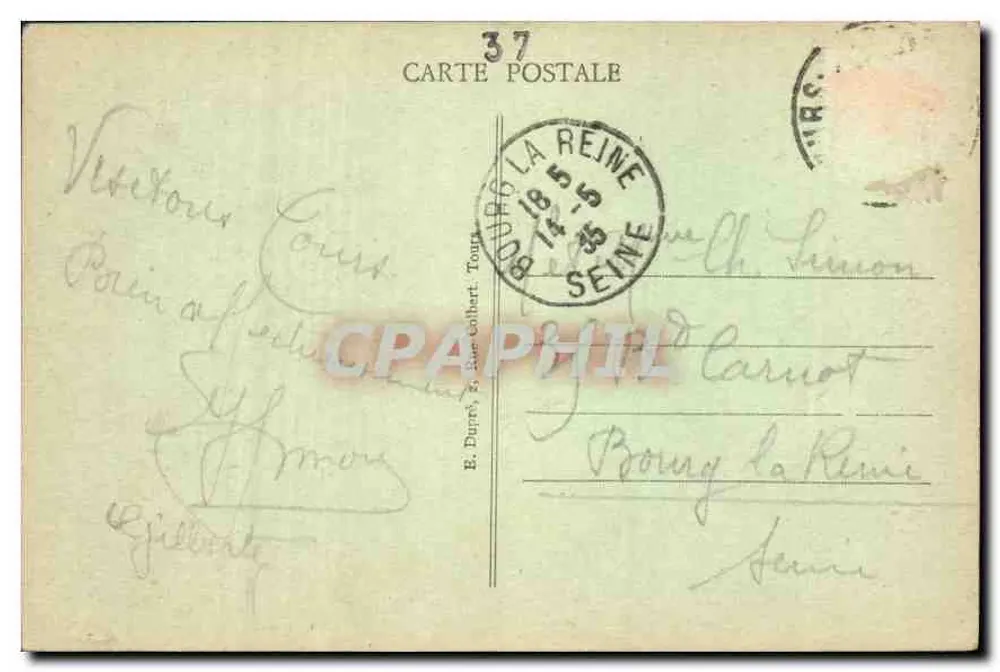 Tours (Loire-et-Cher) — Der Garten der Prébendes d'Oé — A.P. n°169 - Rückseite