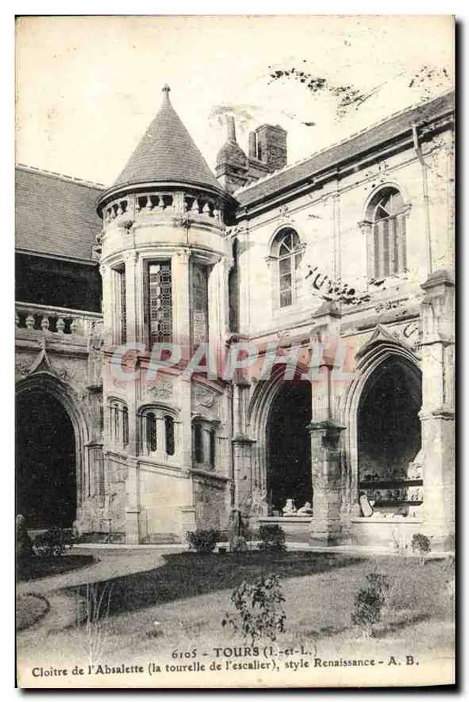 Kloster der Absalette (die Turm der Treppe), Renaissance-Stil — Tours (Loire-Loire) — A. B. - Vorderseite