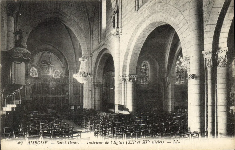 Amboise — Saint-Denis — Innenansicht der Kirche (12. und 15. Jahrhundert) — LL. - Vorderseite