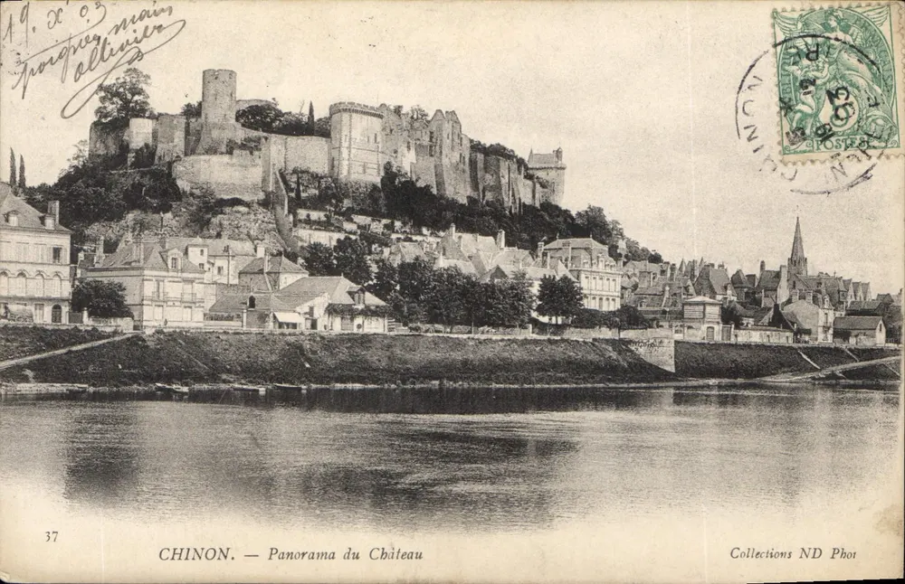Chinon — Panorama do Castelo — Collections ND Phot - Frente