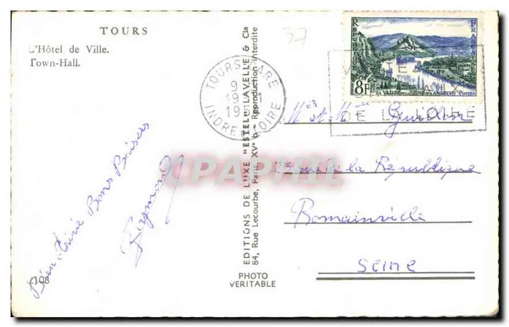 Hotel de Ville — Tours — Editor: Estel - Verso
