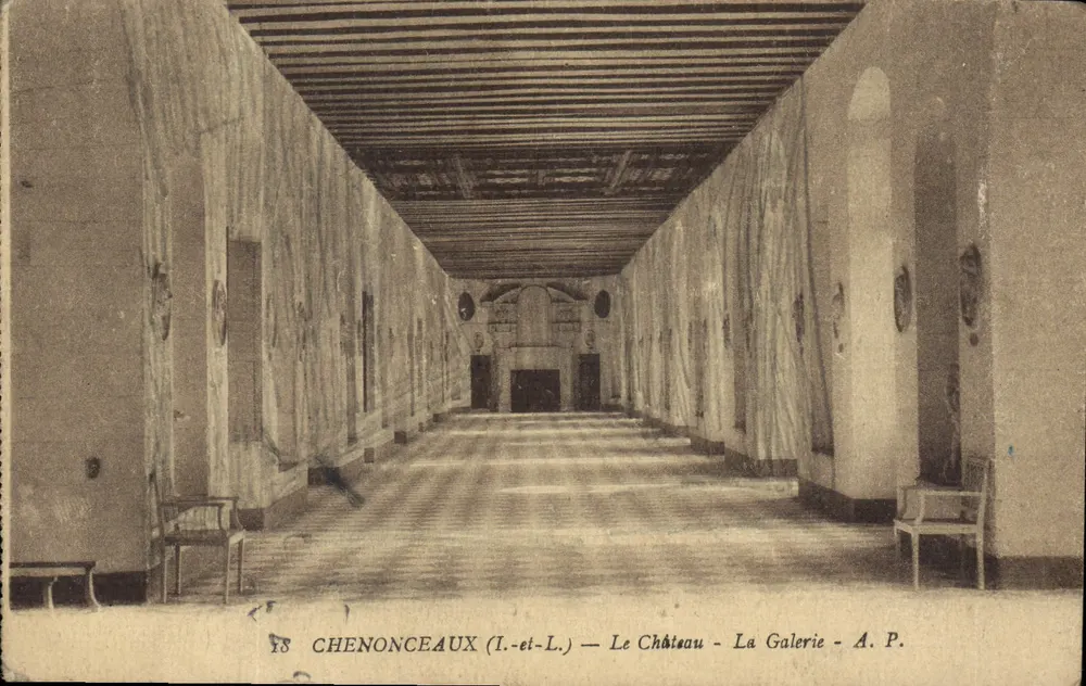 Chenonceaux (Loire-et-Loire) — Das Schloss - Die Galerie — A. P. - Vorderseite