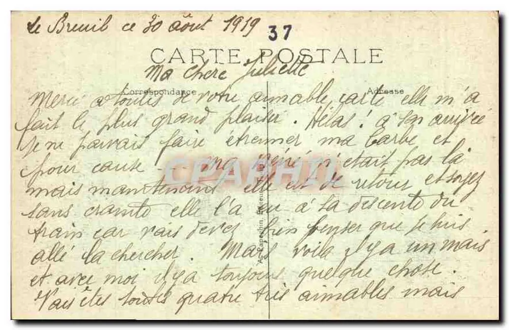 Tours — Interior da Basílica de São Martinho — A.P. n°119 - Verso