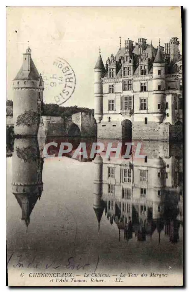 Chenonceaux — Das Schloss, der Turm der Marken und die Flügel Thomas Bohner — LL - Vorderseite