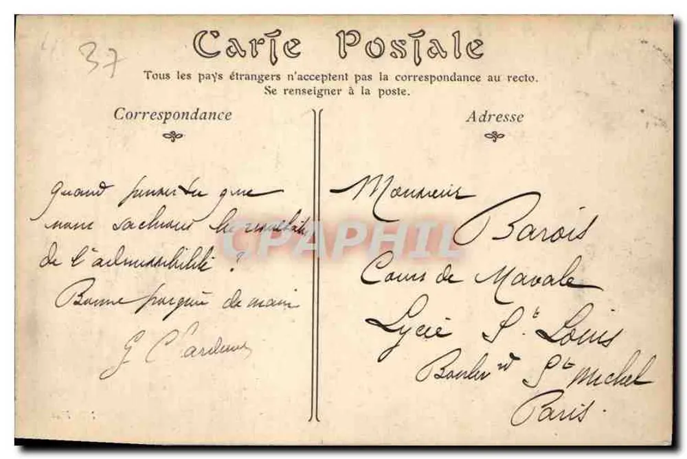 Castelo de USSE — Fachada, Cour d'Honneur — Editor: 234 - Verso
