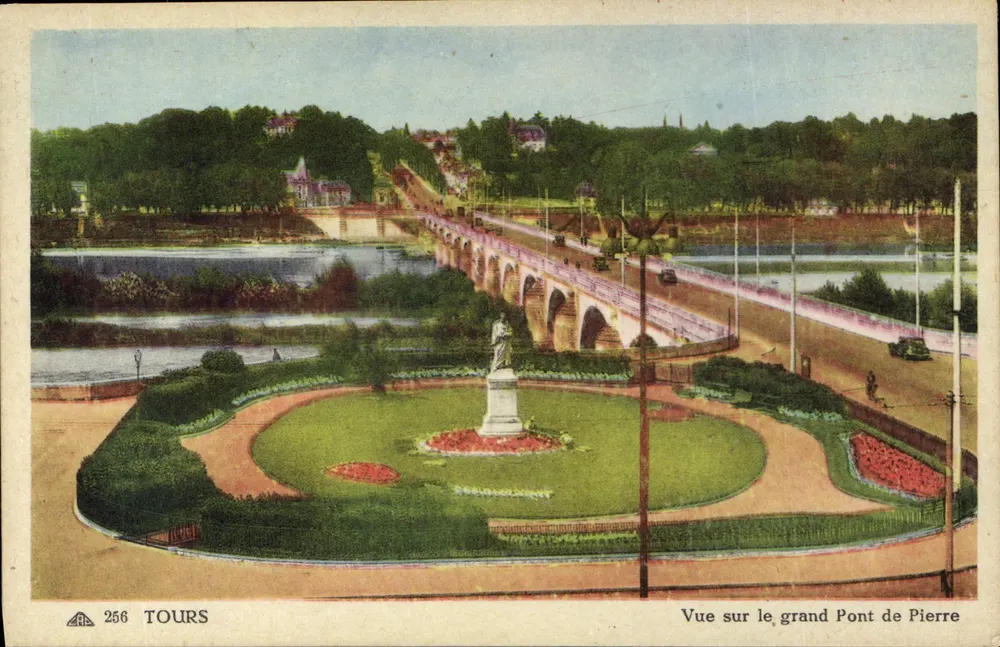 Tours — Ansicht des großen Steingebirgsbrückens — Cie des Arts Photographiques, Paris - Vorderseite
