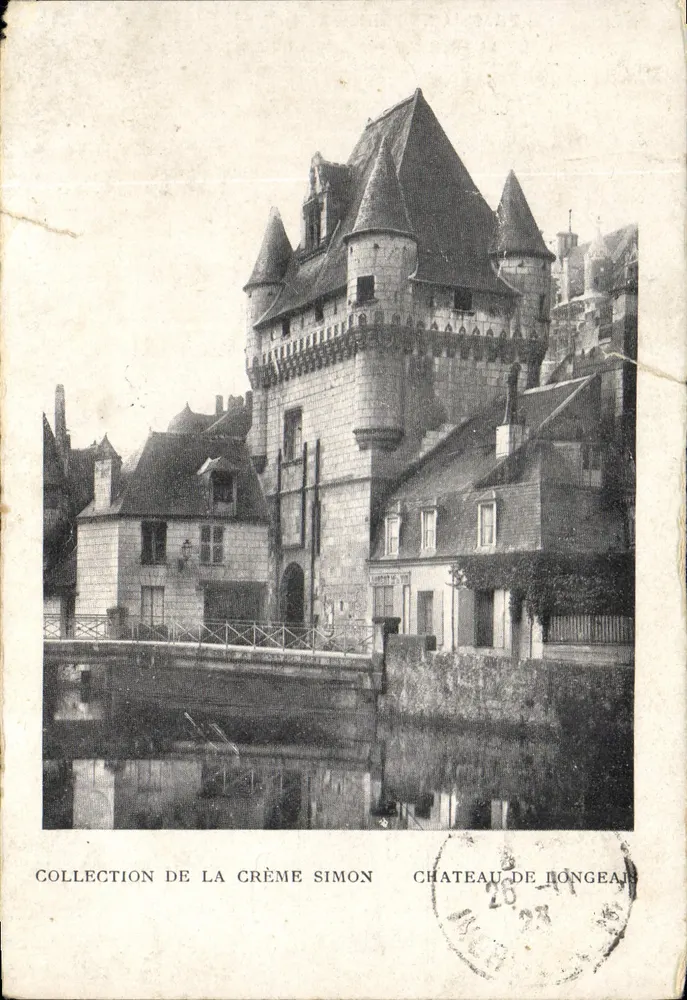 Kasteel van Rongeais — uitzicht op het kasteel en het kanaal — Collection de La Crème Simon - Voorkant