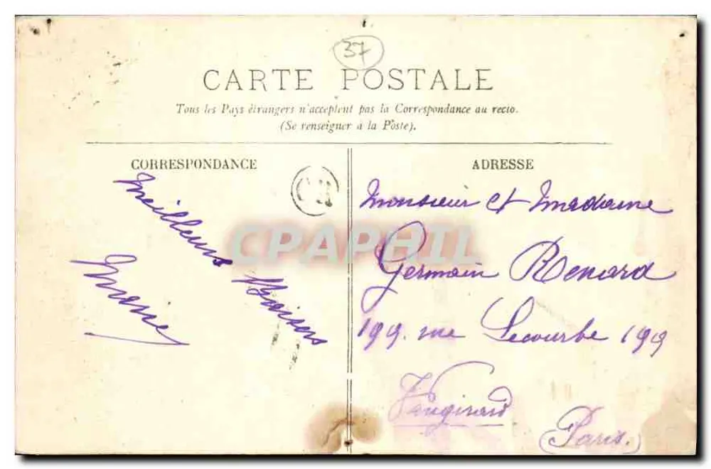 Amboise — O Castelo e o Cais — LL - Verso