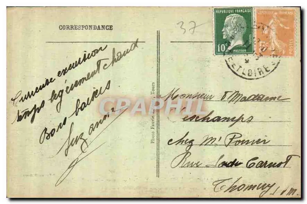 Die Höhlen von SAVONNIÈRES (L.-et-L.) — Stalaktiten und Druidensteine — Sammlung Rouscut - Rückseite