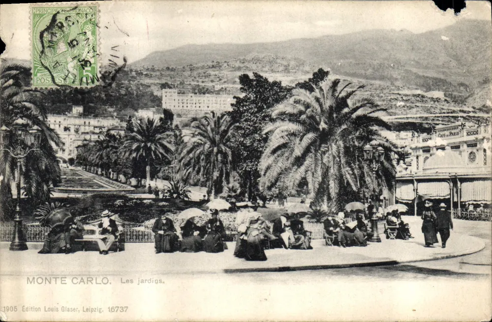 Monte Carlo. Os jardins. — Edição Louis Glaser, Leipzig, n° 16737 - Frente