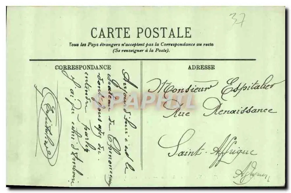 Chenonceaux — O Castelo — A Fachada Oriental — LL. - Verso