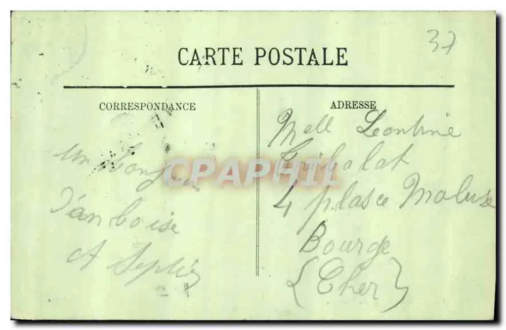 Amboise — O Castelo — LL. — Editor LL, n°10 - Verso