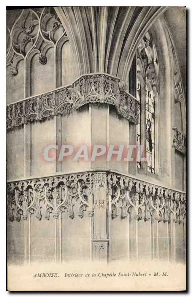Amboise — Interno della Cappella di San Huberto — M. M. - Recto
