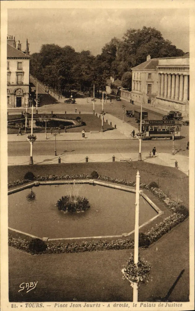 Tours — Place Jean Jaurès — Rechts das Palais de Justice — Gaby, n°81 - Vorderseite