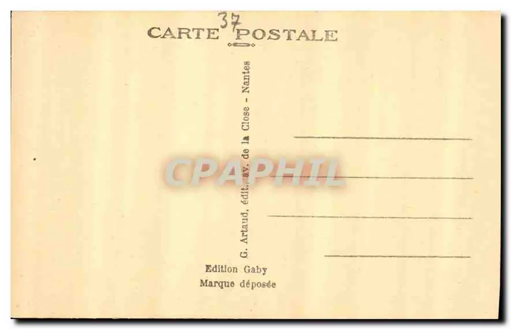 Tours — Place Jean Jaurès — Rechts das Palais de Justice — Gaby, n°81 - Rückseite