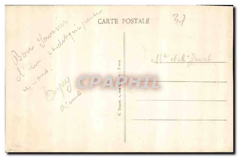 Tours (Indre-et-Loire) — Vista Geral — A.P. — n°27 - Verso