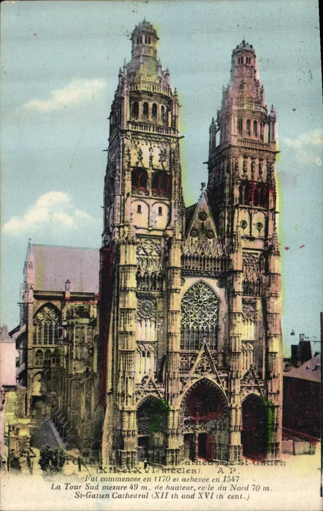 Catedral Saint-Gatien — Tours — editor desconhecido, número de série não visível - Frente