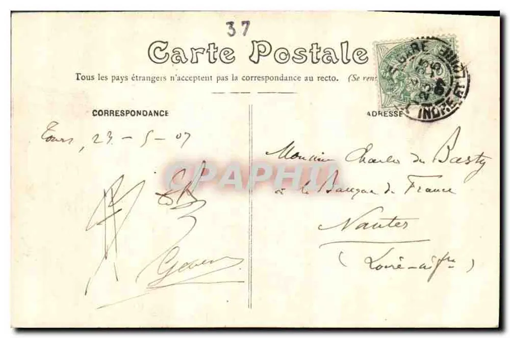 Tours — Catedral — Editor Bernard & Cie, n° 49 - Verso
