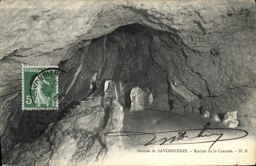 Grutas de SAVONNIÈRES — Rocha da Cachoeira — H. B. - Frente