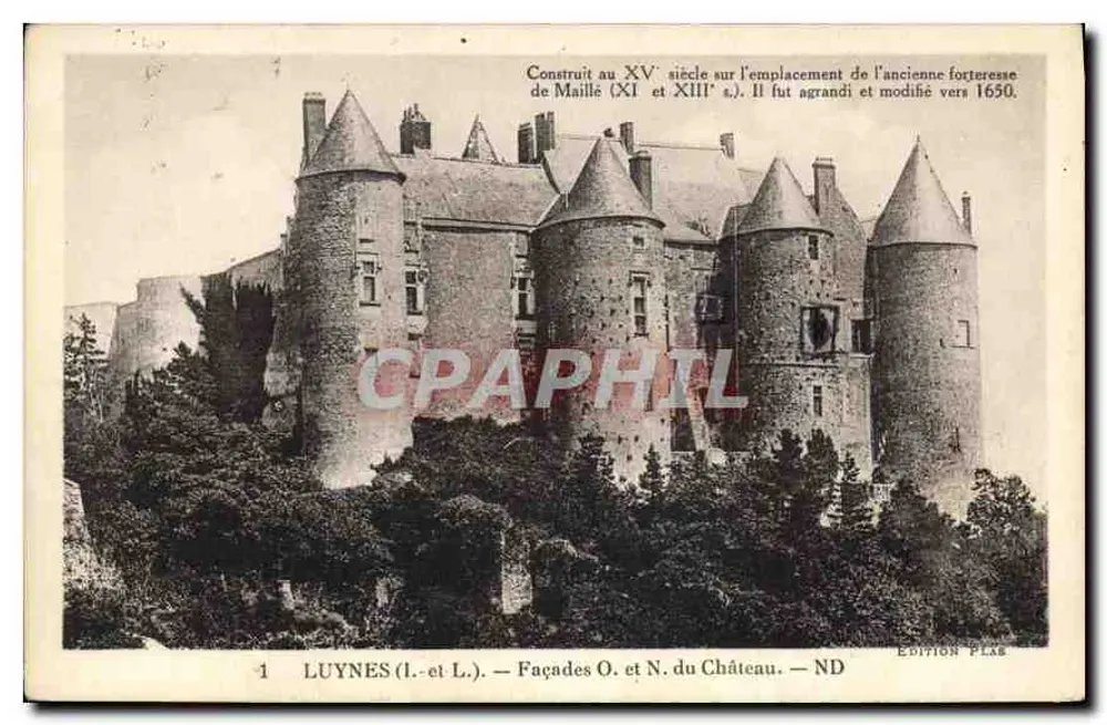 Luynes (Ille-et-Vilaine) — Fassaden O. und N. des Schlosses — Edition Plas - Vorderseite