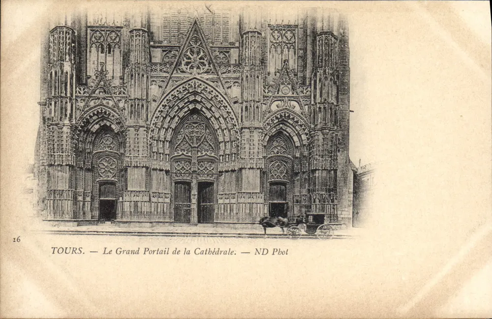 Tours — Der Große Portal der Kathedrale — ND Pbol - Vorderseite