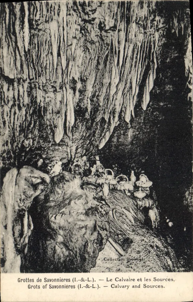 Höhlen von Savonnières (I.-&-L.) — Das Calvarium und die Quellen — Sammlung Bronnais - Vorderseite
