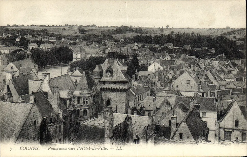 Loches — Panorama zum Rathaus — LL. — n°7 - Vorderseite