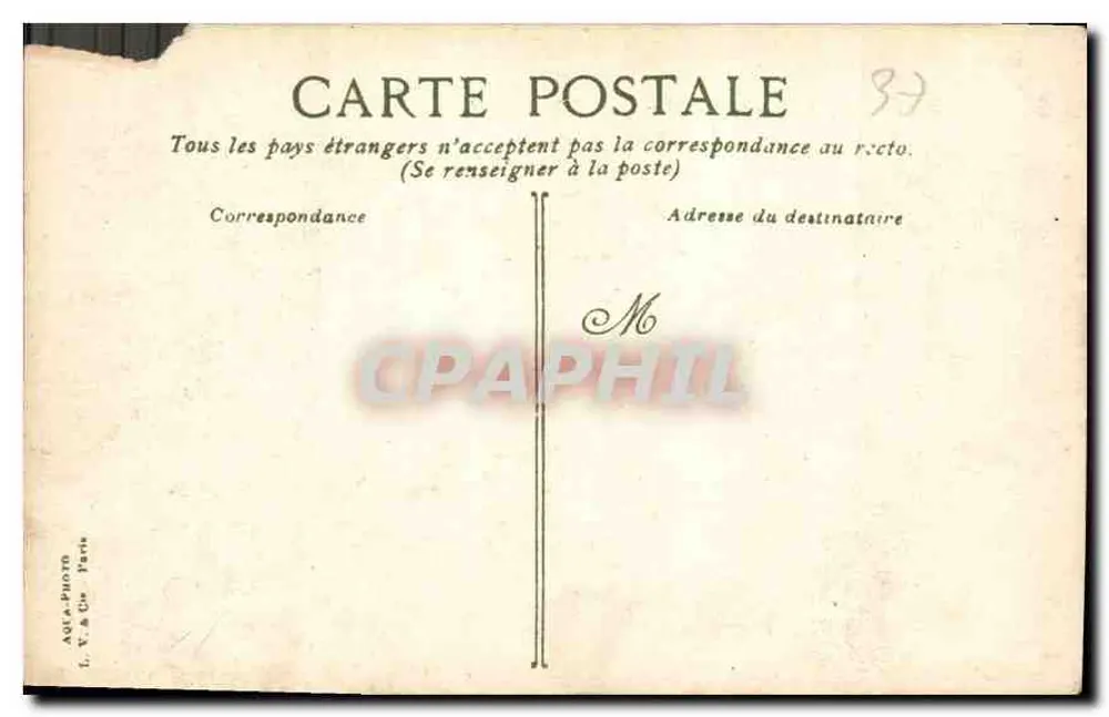 Place de la République — Paris — Verleger L. V. & Co. Paris - Rückseite