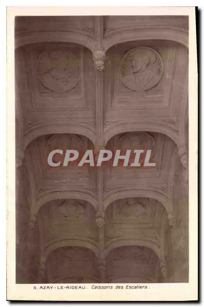Azay-le-Rideau — Caissons das Escadas — Editor não identificado, número de série não visível - Frente