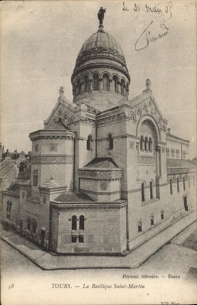 Tours — A Basílica de São Martinho — Péricat, livreiro — n°58 - Frente