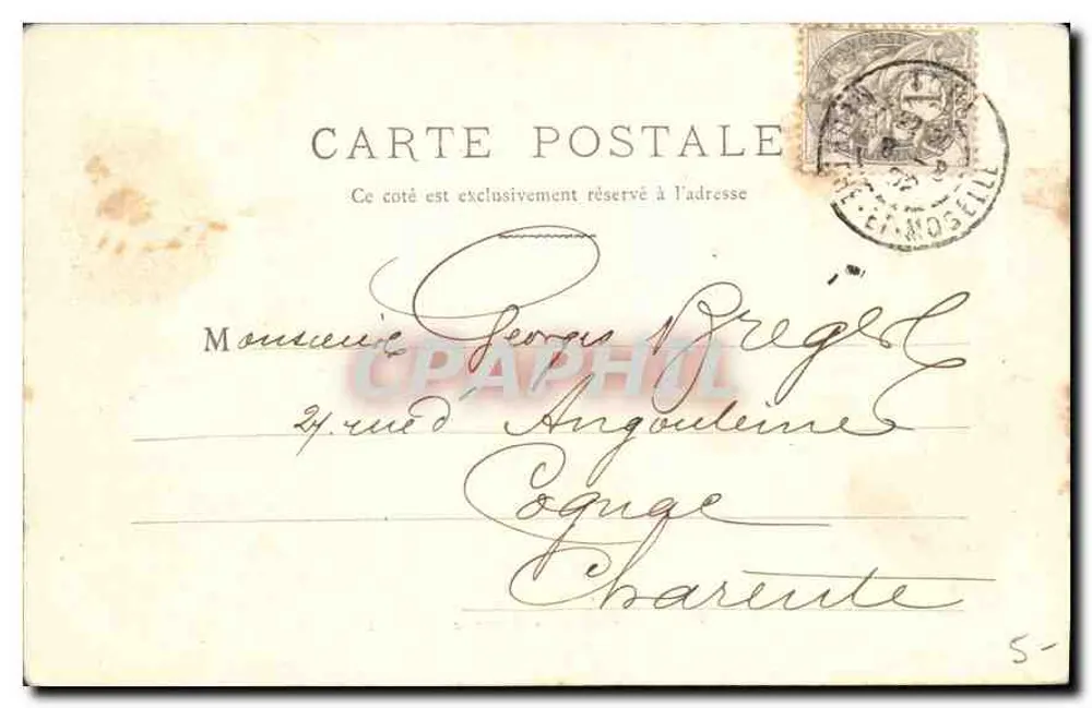 Reims — Fontaine Bartholdi, Place de la République — P.D.R. - Rückseite