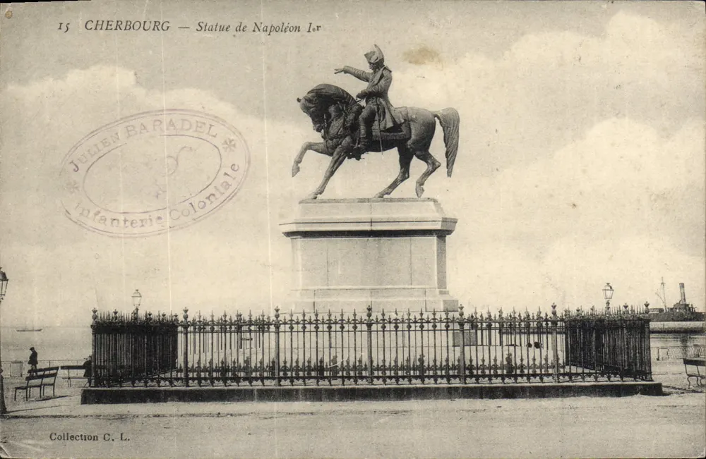 Cherbourg — Estátua de Napoleão I — Julien Baradel - Frente