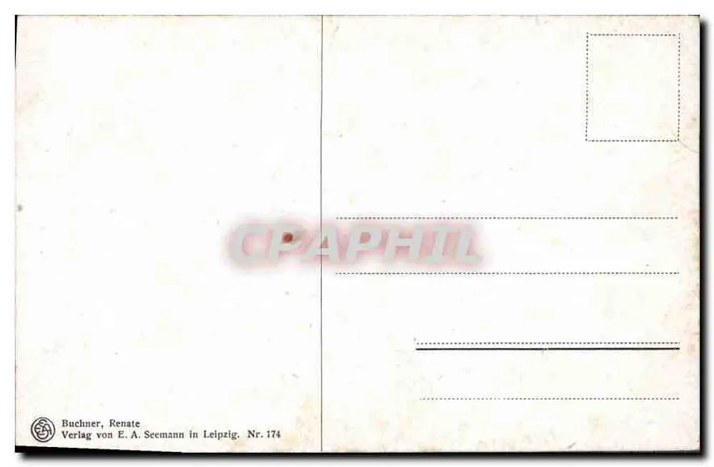 Jovem mulher lendo uma carta — reprodução de arte — Buchner, Renate, Leipzig - Verso