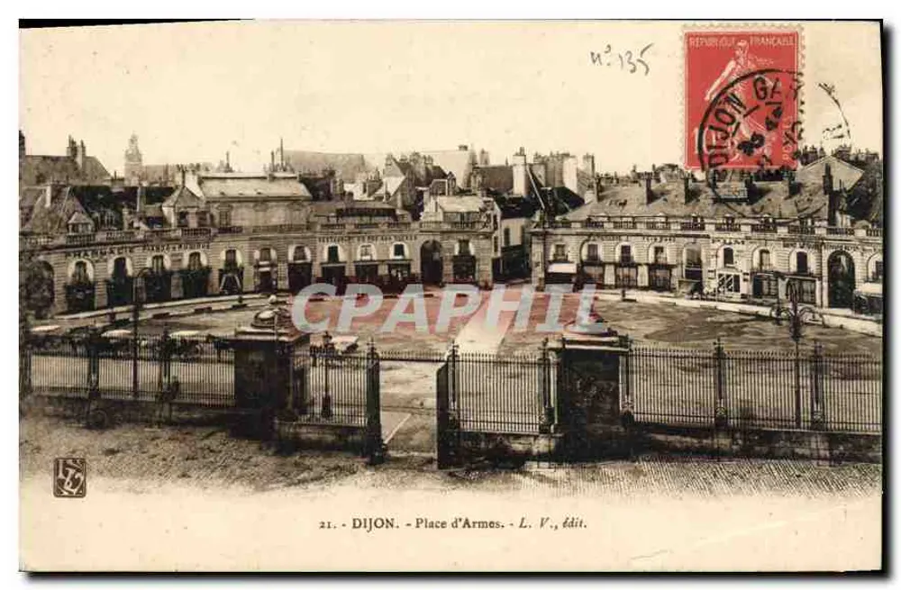 Dijon - Place d'Armes — L. V., edit. n°21 - Frente