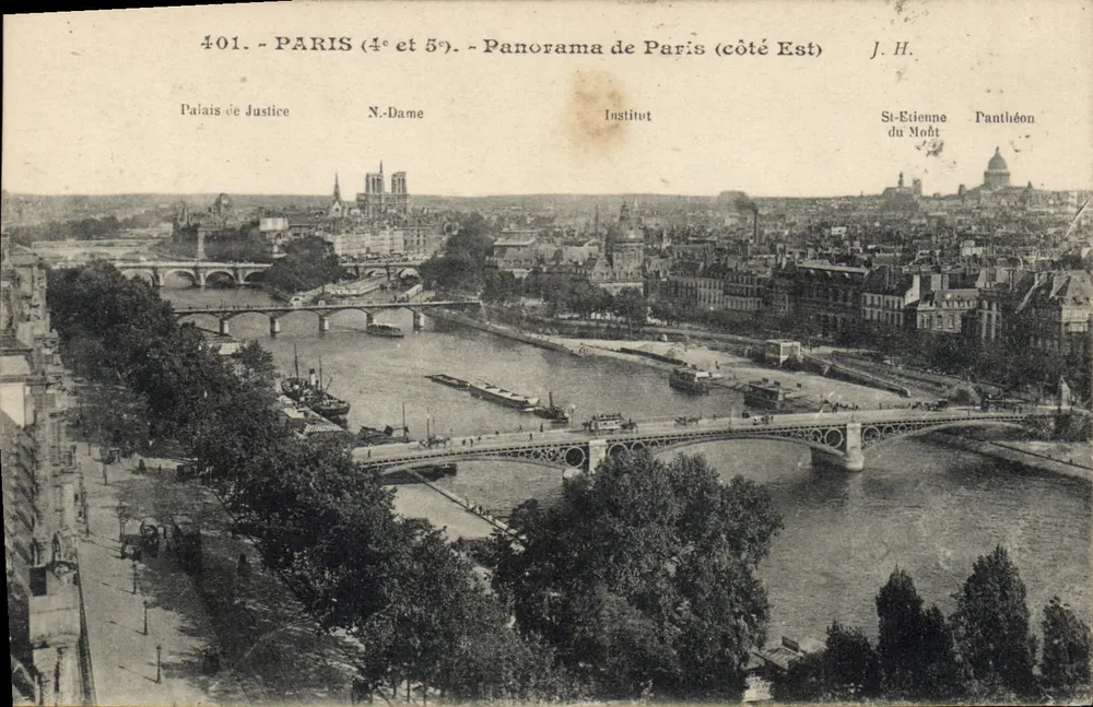 Paris (4e e 5e) - Panorama de Paris (lado Leste) - J.H. - Frente