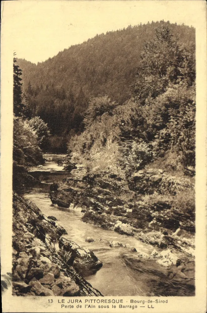 Überschwemmung des Ain unter dem Staudamm — Bourg-de-Sirod — LL - Vorderseite