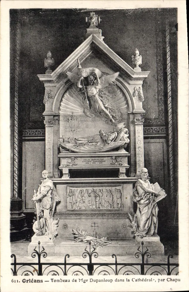 Orléans — Tombeau de Mgr Dupanloup dans la Cathédrale, par Chapu - Recto