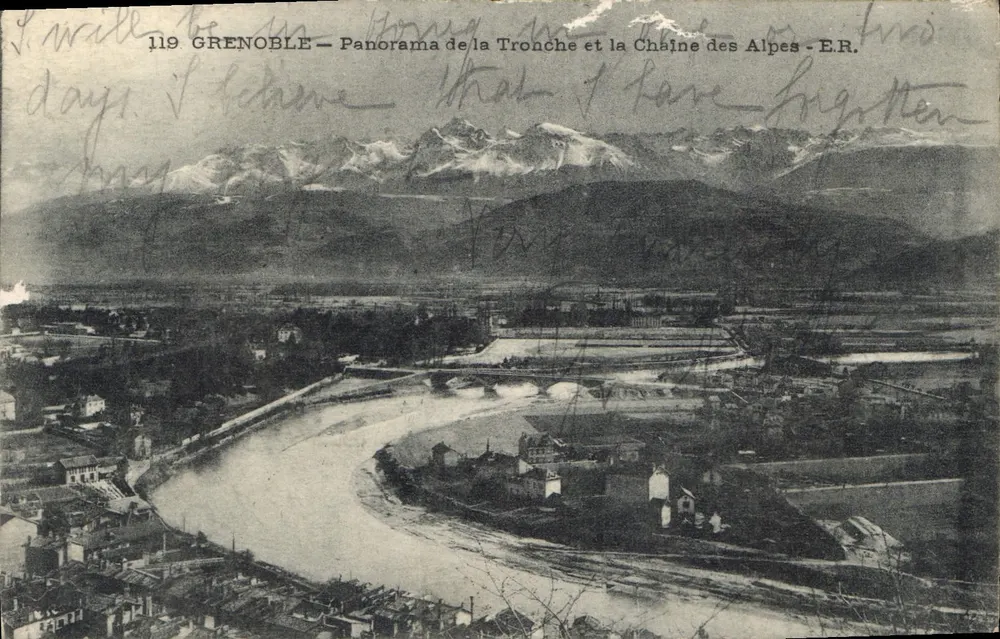Grenoble — Panorama von Tronche und der Alpenkette — E.R. n°119 - Vorderseite