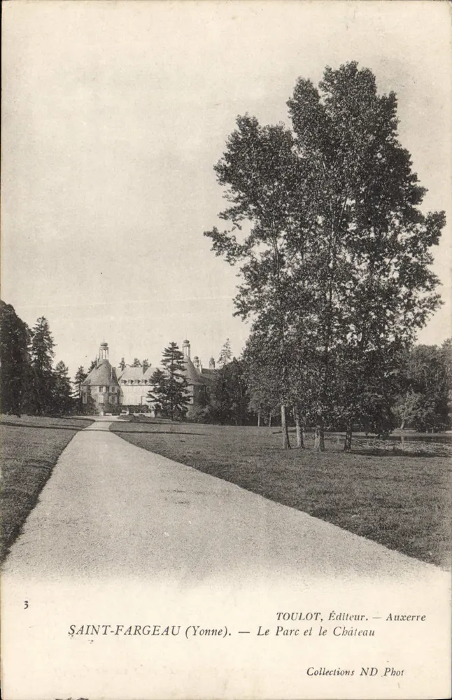 Saint-Fargeau (Yonne) — Der Park und das Schloss — TOULOT, Verlag. — Auxerre - Vorderseite