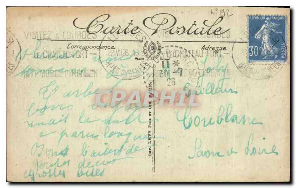 As Três Irmãs — O Circo de Gavarnie — LL, n°40 - Verso