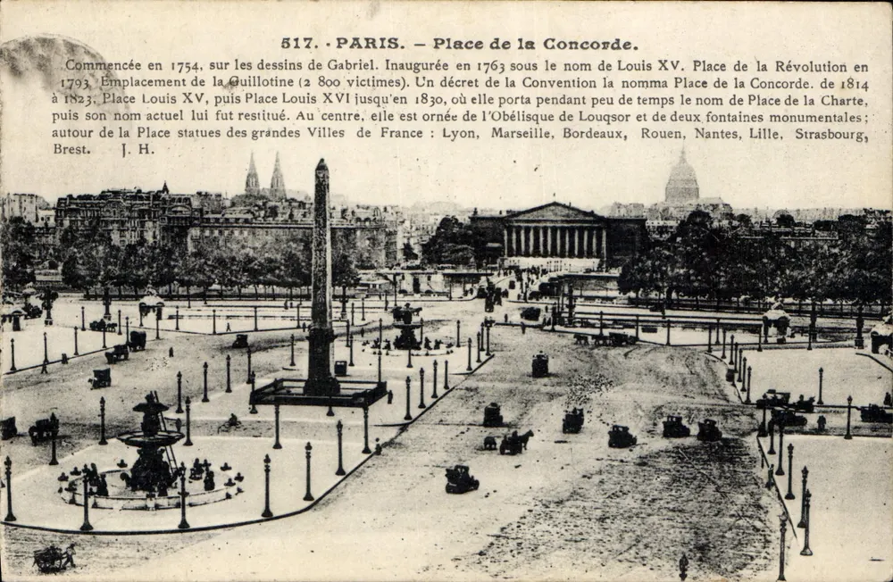 Paryż — Plac Konkordii — L. Boisson, wydawca, nr 517 - Awers