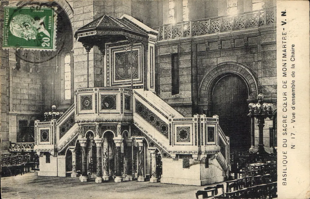 Basilika des Heiligen Herzens von Montmartre — Ansicht des gesamten Pults — Nr. 17 — Verlag DAL - Vorderseite