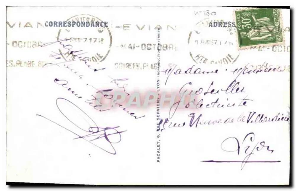 ÉVIAN-LES-BAINS — A Praia — PL 76 - Verso