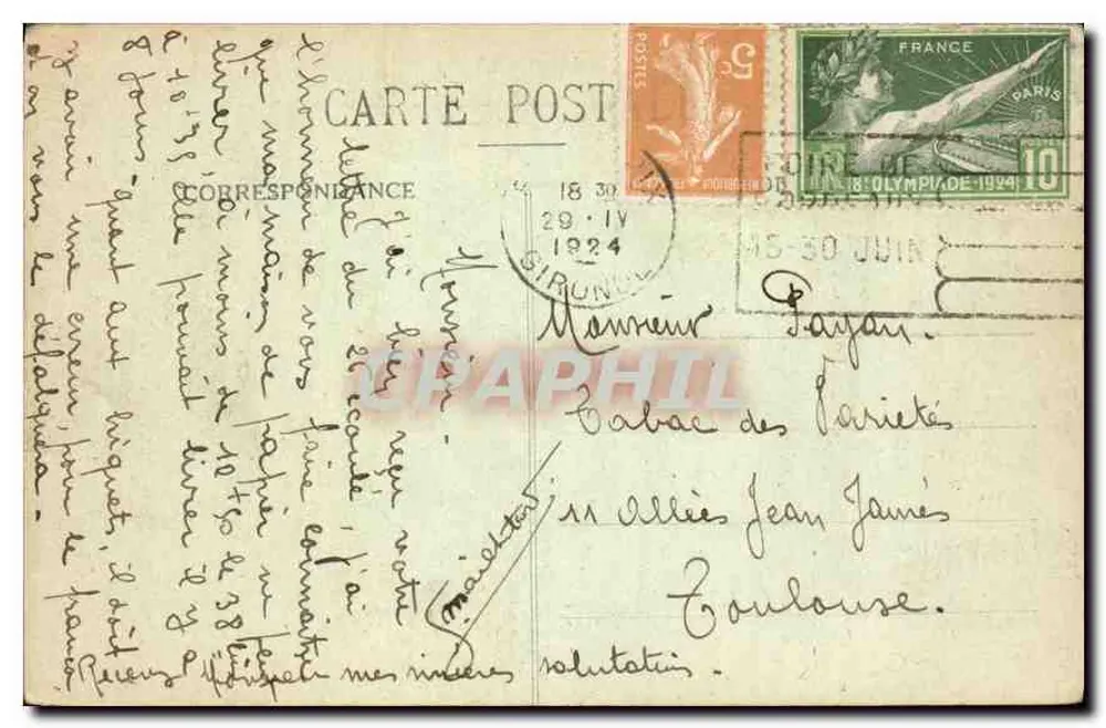 Cahors — Ruinen der Jacobins — Photo-type Dabirous et Paris, Cahors - Rückseite