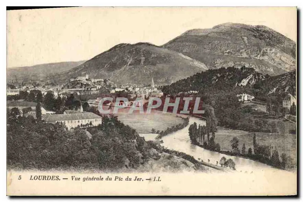 Lourdes — Vista geral do Pic du Jer — I.L. - Frente