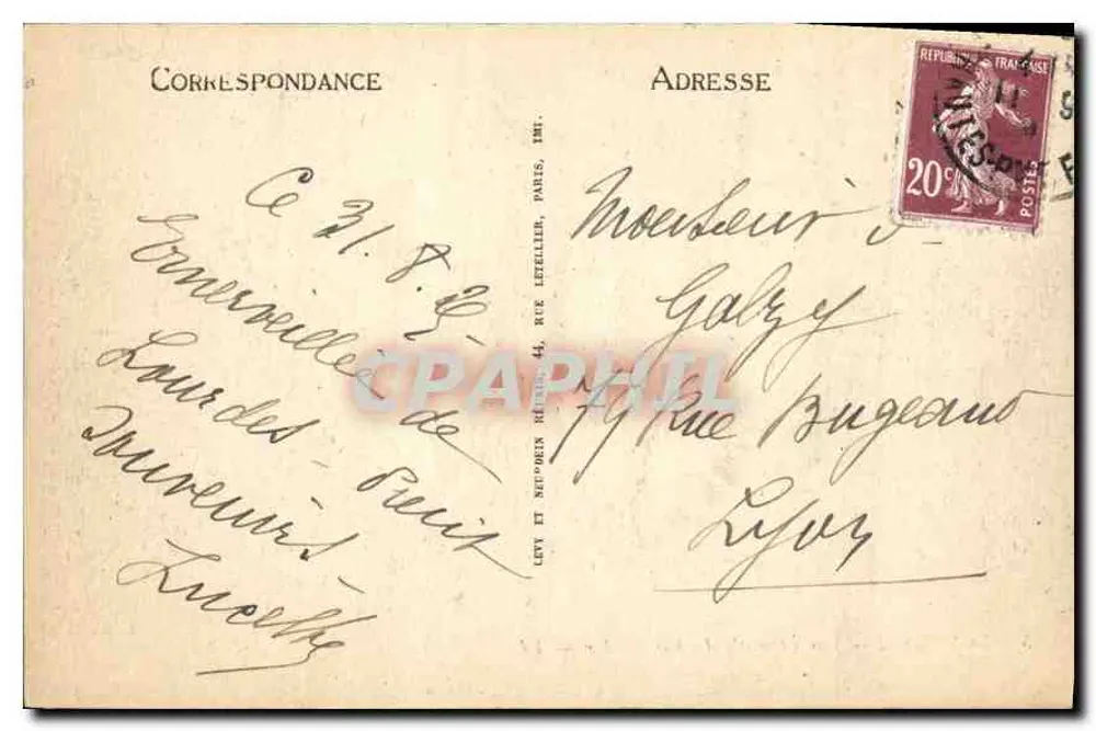 Lourdes — Vista geral do Pic du Jer — I.L. - Verso
